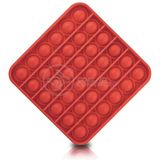 Pop It Quadrado Fidget Toy Silicone Anti Stress Vermelho N2