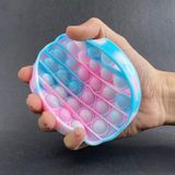 Pop It Tie Dye Circular Anti Stress Rosa E Azul