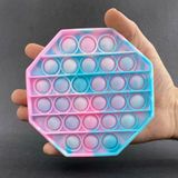 Pop It Tie Dye Octogonal Anti Stress Azul E Rosa