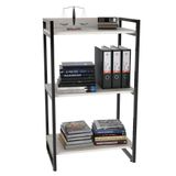 Estante Livreiro Multiuso Prisma Estilo Industrial 60cm 3 Prateleiras C08 Snow - Mpozenato