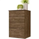 Comoda 4 Gavetas Ms9133 Castanho Wood Moval Castanho Wood