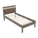 Cama De Solteiro Madeira Cm8010 Nogal/branco