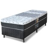 Cama Box Solteirão Castor Sleep Class Com Mola Bonnel 64x96x203cm ? Branco/cinza