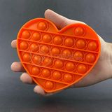 Pop It Coração Anti Stress Bolha Laranja