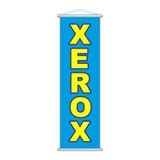 Banner Xerox Impressão Gráfica Serviço Lona Azul 100x30cm