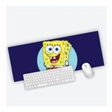 Mouse Pad Grande Gamer Bob Esponja Fundo Com Roxo