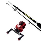 Vara Pesca Dourado 1,65m 30lbs + Carretilha Luke Red Esquerda