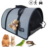 Bolsa Transporte Pet Luxo Cães E Gatos Avião Preto Rf04