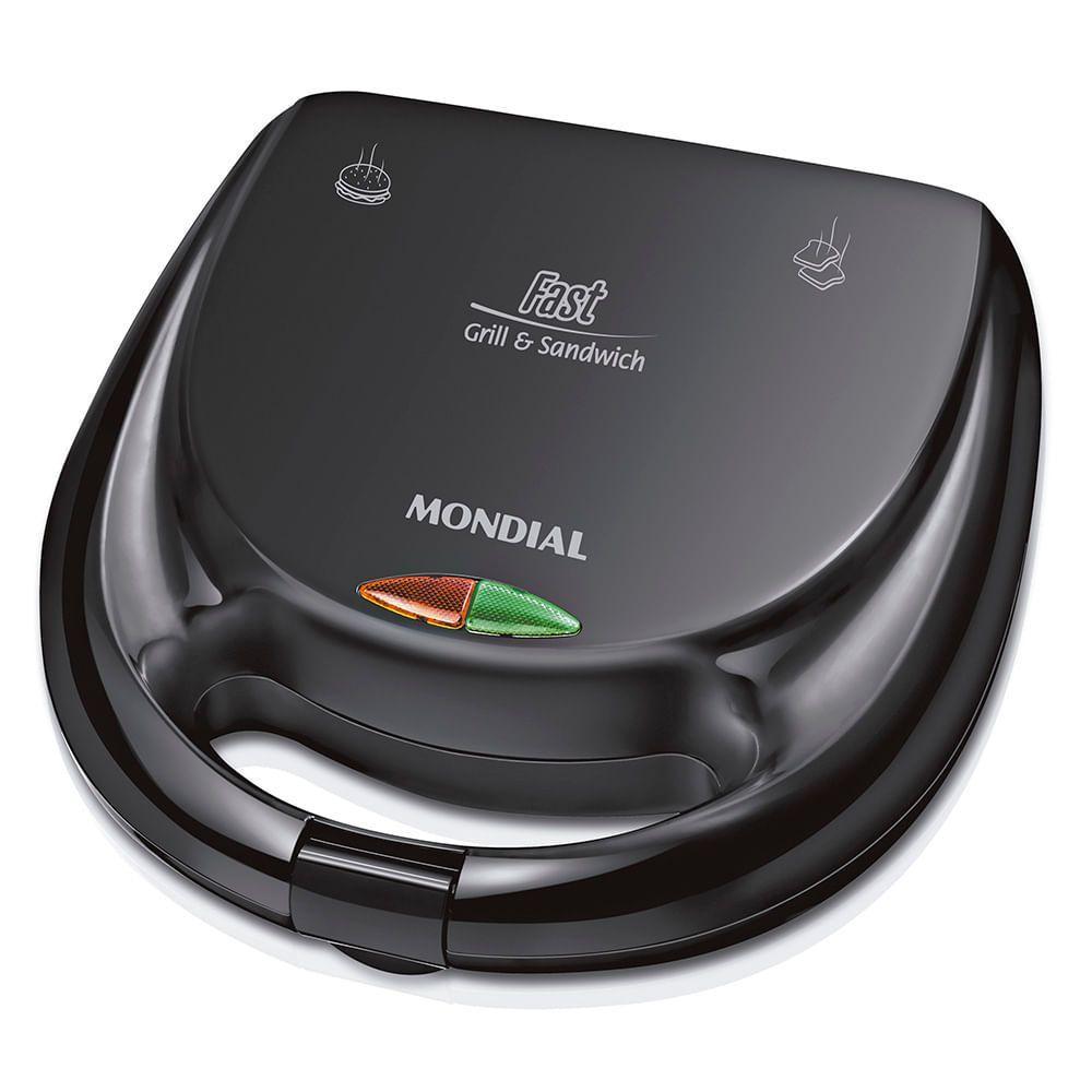 Sanduicheira Mondial Fast Grill E Sandwich S-12 Sanduicheira-220v-preto