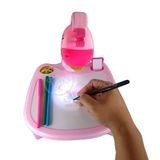Projetor Para Desenho Infantil Mesa Pintura De Projeção Rosa