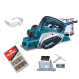 Plaina Elétrica 3.1/4 620w Makita Kp0800 82mm + Itens 220v