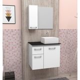 Gabinete para Banheiro em Aço sem Cuba Figo Cozimax Branco