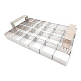 Aro Cortador Brownie Inox 24 Cavidades 7x7x3 Cm