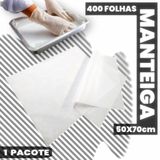 Papel Manteiga 50x70 Fundo Assar Bolo Panificadora 400 Fls