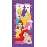 Toalha Felpuda De Banho Estampada Princesas 60 Cm X 1,20 M