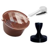 Kit Cápsula + Tamper Dolce Gusto Reutilizável Cafeteira Café