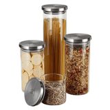 Kit 4 Potes De Vidro Porta Mantimentos Herméticos Electrolux