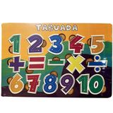 Quebra-cabeça Educativo Aprendendo A Tabuada Em Madeira