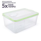 Pote Hermético 2,6 L Retangular Linha Vacuum Moda Do Chef