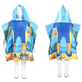 Toalha Poncho Praia Piscina Infantil Com Capuz Mergulhador