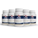 Kit 5 Nac N-acetil L-cisteína 600mg Vitafor 60 Cápsulas