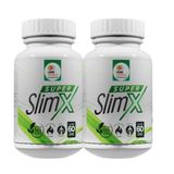 Super Slim X 60 Cáps Kit Com 2 Unidades Emagrece Redutor