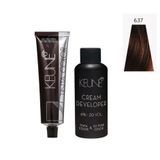 Kit Tinta Color 6.37 Louroescuro Dour Violeta+ox Vol20 Keune