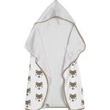 Toalha Baby C/ Capuz Tecebem Estampada C/ Fralda Dori Branco