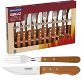 Jogo De Talheres Jumbo Churrasco Tramontina Inox 24 Peças