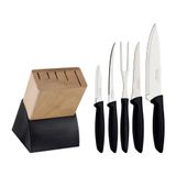 Faqueiro 6 Peças+tábua+chaira+moedor Sal Pimenta Tramontina