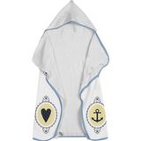 Toalha Baby C/ Capuz Tecebem Estampada C/ Fralda Nino Branco