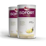 Kit 2 Whey Protein Isolado Isofort Beauty 450g Baunilha