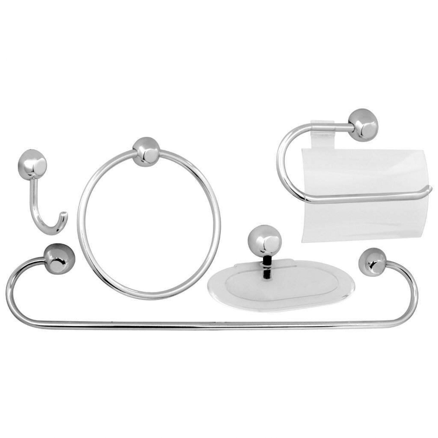 Kit Acessórios para Banheiro Samba 5 Peças Japi Cromado Menor preço em Kit Acessórios para Banheiro Samba 5 Peças Japi Cromado