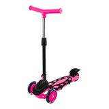 Patinete Com 3 Rodas Radical New Até 40kg Ajuste Altura Rosa