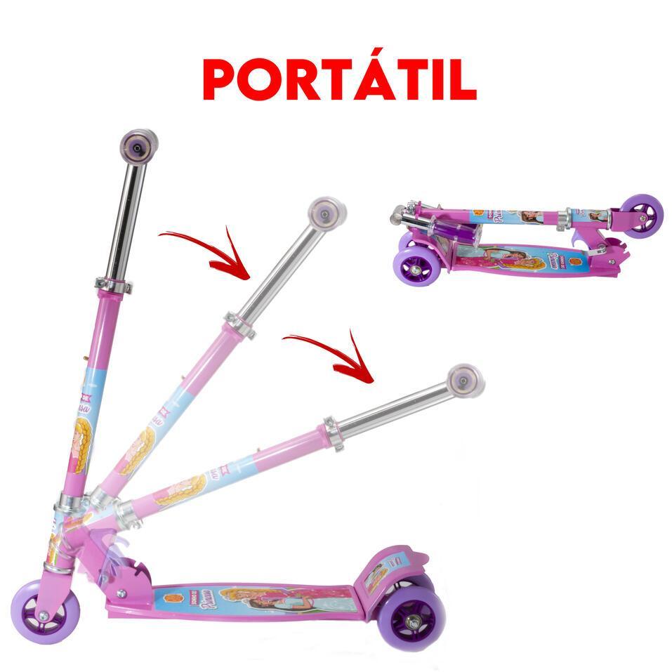 Patinete Infantil De Ferro 50 Kg 7 8 9 10 Anos Dobrável Rosa - Carrefour