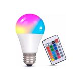 Lâmpada De Led Colorida Rgb Com Controle Remoto Bivolt