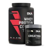 Whey Protein Concentrado Sem Sabor 900g + Creatina 300g Dux