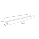 Prateleira Esmalteria Simples 60 Cm Branco Em Mdf