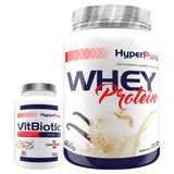 Whey Protein 900g + Vit Biotic 90 Caps Baunilha