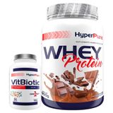 Whey Protein 900g + Vit Biotic 90 Caps Chocolate