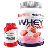 Whey Protein 900g + Push Creatina 300g Morango