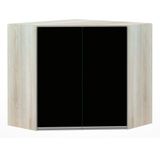 Armário De Canto Diagonal 2 Portas Lis Legno Crema C/preto