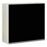 Armário Luciane 80cm 2 Portas Lis Legno Crema C/preto Tx