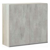 Armário Luciane 80cm 2 Portas Lis Legno Crema C/concreto