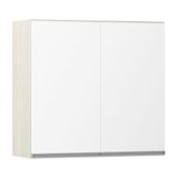 Armário Luciane 80cm 2 Portas Lis Legno Crema C/branco