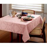 Toalha Mesa Quadrada De Jacquard 1,40m X1,40m Rose