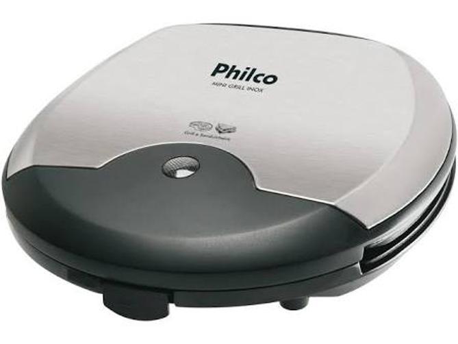 Mini Grill Sanduicheira Philco Antiaderente Inox 110v