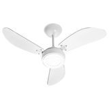 Ventilador de Teto Venti-Delta New Cristal Led com 3 Pás Transparente / Branco 127V