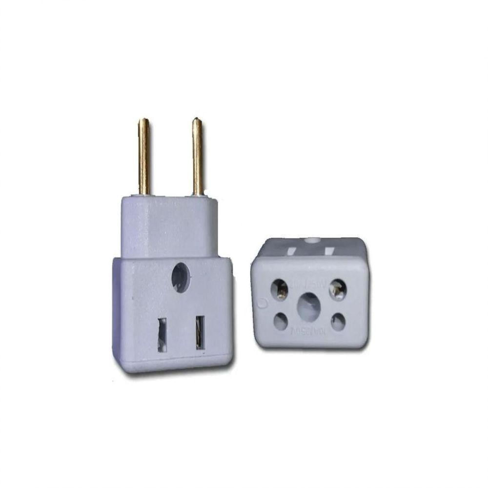 Adaptador Tomada Argentina Universal 2 Pinos 10a