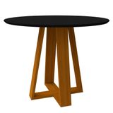 Mesa De Jantar Para 4 Lugares Tampo 1,00m Vitoria Ypê Preto New Ceval